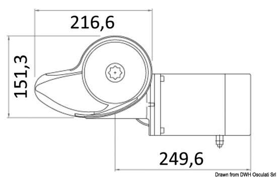 Verricello ITALWINCH Smart Plus 1700W 24V - 10mm alto c/campana